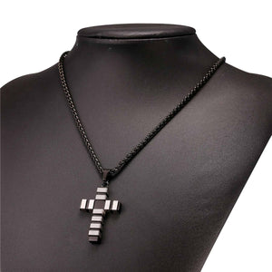 GUNGNEER Stainless Steel Christian Necklace God Cross Jesus Pendant Jewelry For Men Women