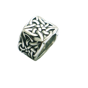 GUNGNEER Celtic Irish Knot Stainless Steel Ring Jewelry Accessories Gift Men Women