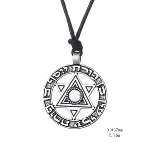 GUNGNEER Large Star of David Necklace Jewish Pendant Biker Jewelry Accessory Gift For Men