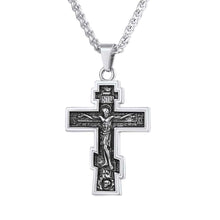 Load image into Gallery viewer, GUNGNEER Stainless Steel Pray Cross Necklace Jesus Pendant Jewelry Gift For Men Women