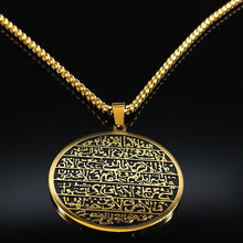 Load image into Gallery viewer, GUNGNEER Muslim Allah Necklace Stainless Steel Arabia Jewelry Accessory For Men Women