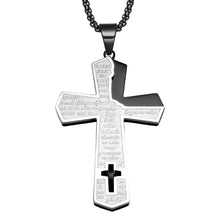 Load image into Gallery viewer, GUNGNEER Stainless Steel Cross Necklace God Christian Pendant Jewelry Accessory For Men Women