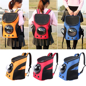2TRIDENTS Space Capsule Transparent Pet Shoulder Backpack - Travel Bag for Small Animals, Designed for Walking & Outdoor Use
