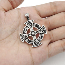 Load image into Gallery viewer, GUNGNEER Celtic Solar Cross Trinity Pendant Necklace Jewelry Amulet Accessories Men Women
