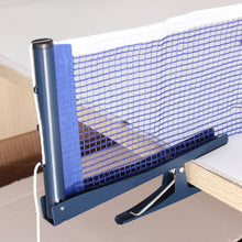 Load image into Gallery viewer, 2TRIDENTS Table Tennis Net and Post Set - Easy Sport for Parties, Traveling, Working, Playtime Break Or After Meals (Blue)