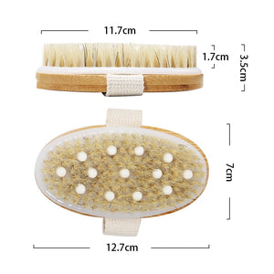 2TRIDENTS Body Brush for Wet or Dry Brushing - Best for Exfoliating Dry Skin, Lymphatic Drainage and Cellulite Treatment
