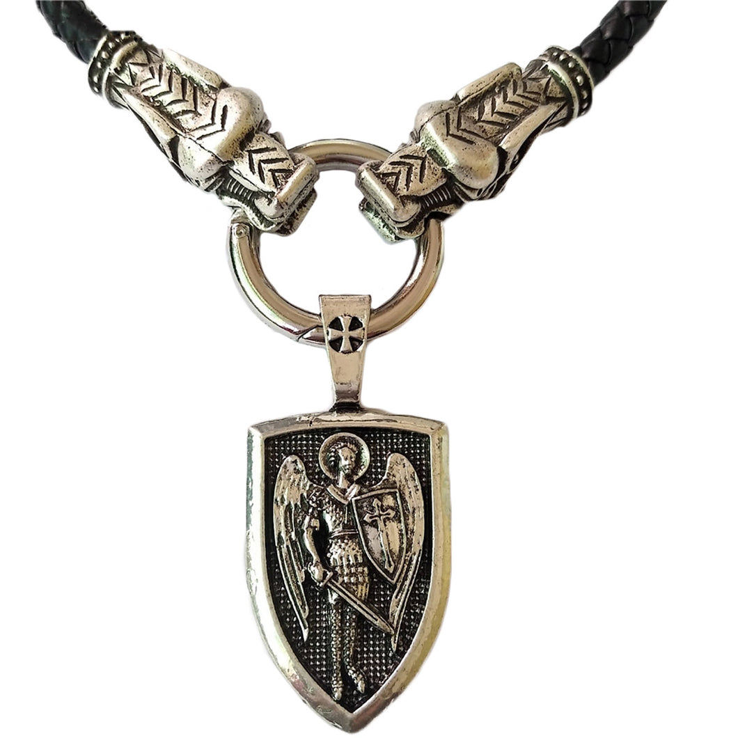 GUNGNEER Archangel St Michael Necklace Shield Amulet Protection Jewelry For Men Women
