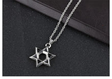 Load image into Gallery viewer, GUNGNEER Star of David Necklace Stainless Steel Israel Pendant Jewelry Accessory For Men