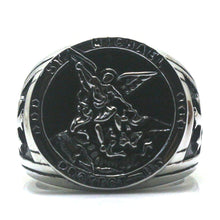 Load image into Gallery viewer, GUNGNEER The Archangel St Michael Ring Accessory Stainless Steel Jewelry For Men