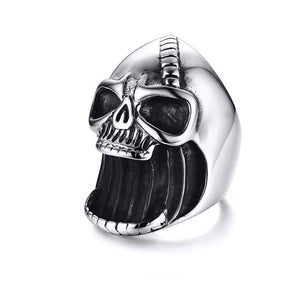 GUNGNEER Skull Ring Bottle Opener Stainless Steel Skeleton Gothic Biker Punk Vintage Jewelry