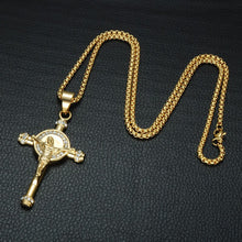 Load image into Gallery viewer, GUNGNEER Jesus On Cross Pendant Necklace Christian Chain Jewelry Accessory For Men Women