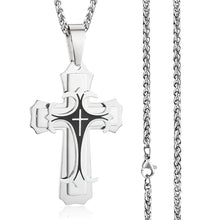 Load image into Gallery viewer, GUNGNEER Jesus Cross Necklace Christ Pendant Chain God Jewelry Accessory For Men Women