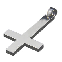 Load image into Gallery viewer, GUNGNEER Stainless Steel Inverted Cross Pendant Necklace Occult Satan Jewelry For Men