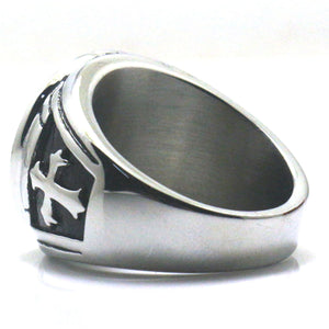 GUNGNEER The Archangel St Michael Ring Accessory Stainless Steel Jewelry For Men