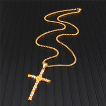 Load image into Gallery viewer, GUNGNEER Cross Pendant Necklace Christian Chain Jewelry Accessory Gift For Men Women