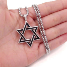 Load image into Gallery viewer, GUNGNEER David Star Box Chain Necklace Jewish Star Pendant Jewelry Gift For Men Women
