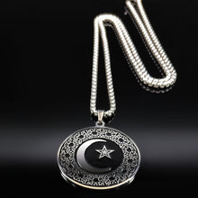 Load image into Gallery viewer, GUNGNEER Islam Muslim Star Moon Necklace Stainless Steel Jewelry Accessory For Men Women