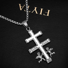 Load image into Gallery viewer, GUNGNEER Russian Cross Necklace Jesus Christ Pendantt Jewelry Accessory For Men Women