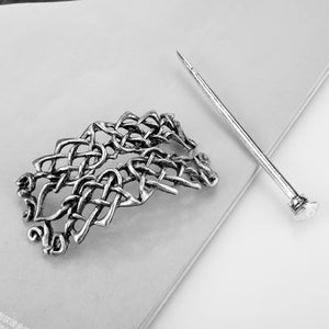 GUNGNEER Irish Celtic Knot Trinity Hair Pin Stick Brooch Jewelry Accessories for Men Women