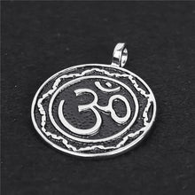 Load image into Gallery viewer, GUNGNEER Om Pendant Necklace Aum Buddhism Om Ring Yoga Jewelry Combo For Men Women