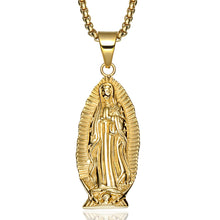 Load image into Gallery viewer, GUNGNEER Stainless Steel Classic Mother of God Virgin Mary Pendant Necklace Jewelry Men Women