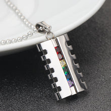 Load image into Gallery viewer, GUNGNEER Stainless Steel Pride Necklace Rainbow Pendant Chain Jewelry For Men Women