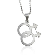 Load image into Gallery viewer, GUNGNEER Male Symbol Pride Necklace Stainless Steel Gay Jewelry Accessory For Men Women