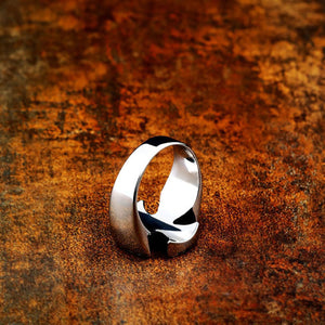 GUNGNEER Celtic Knot Trinity Cross Stainless Steel Ring Amulet Scandinavian Jewelry Men Women