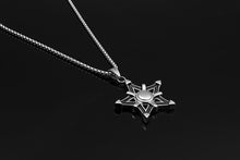 Load image into Gallery viewer, GUNGNEER Wicca Pentagram Crystal Five Point Star Stainless Steel Pendant Necklace Men Women