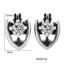Load image into Gallery viewer, GUNGNEER Knight Templar Shield Stainless Steel Stud Earrings with Bracelet Jewelry Set