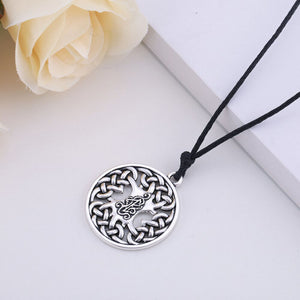 GUNGNEER Irish Celtic Knot Tree of Life Trinity Pendant Necklace Stainless Steel Jewelry Gift