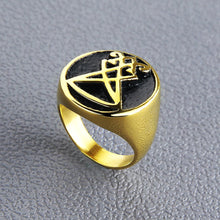 Load image into Gallery viewer, GUNGNEER Men&#39;s Sigil Of Lucifer Ring Stainless Steel Awesome Satan Ring Jewelry For Biker