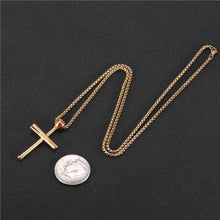 Load image into Gallery viewer, GUNGNEER Baseball Cross Necklace Stainless Steel Chain Jewelry Accessory For Men Women