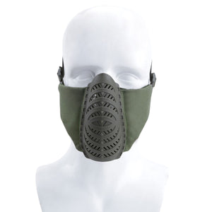 2TRIDENTS 9x5.5 inch ABS Airsoft Mask - Half Face Mask for Hunting, Outdoor Sport, Cycling, Motorcycling, ATV, Jet Skiing, Airsoft, Paintball, CS and More (ACU)