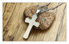 Load image into Gallery viewer, GUNGNEER God Cross Jesus Necklace Stainless Steel Pendant Jewelry Gift For Men Women