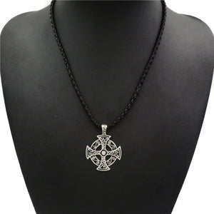 GUNGNEER Celtic Solar Cross Trinity Pendant Necklace Jewelry Amulet Accessories Men Women