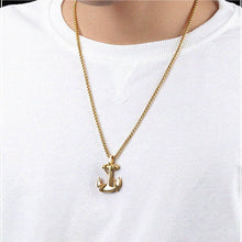 Load image into Gallery viewer, GUNGNEER Navy Anchor Pendant Necklace Stainless Steel US Navy Jewelry Accessory For Men