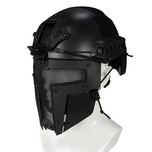 2TRIDENTS ABS Full Face Mask Helmet with Safety Metal Mesh for Hunting, Outdoor Sport, Cycling, Motorcycling, ATV, Jet Skiing, Airsoft, Paintball, CS and More