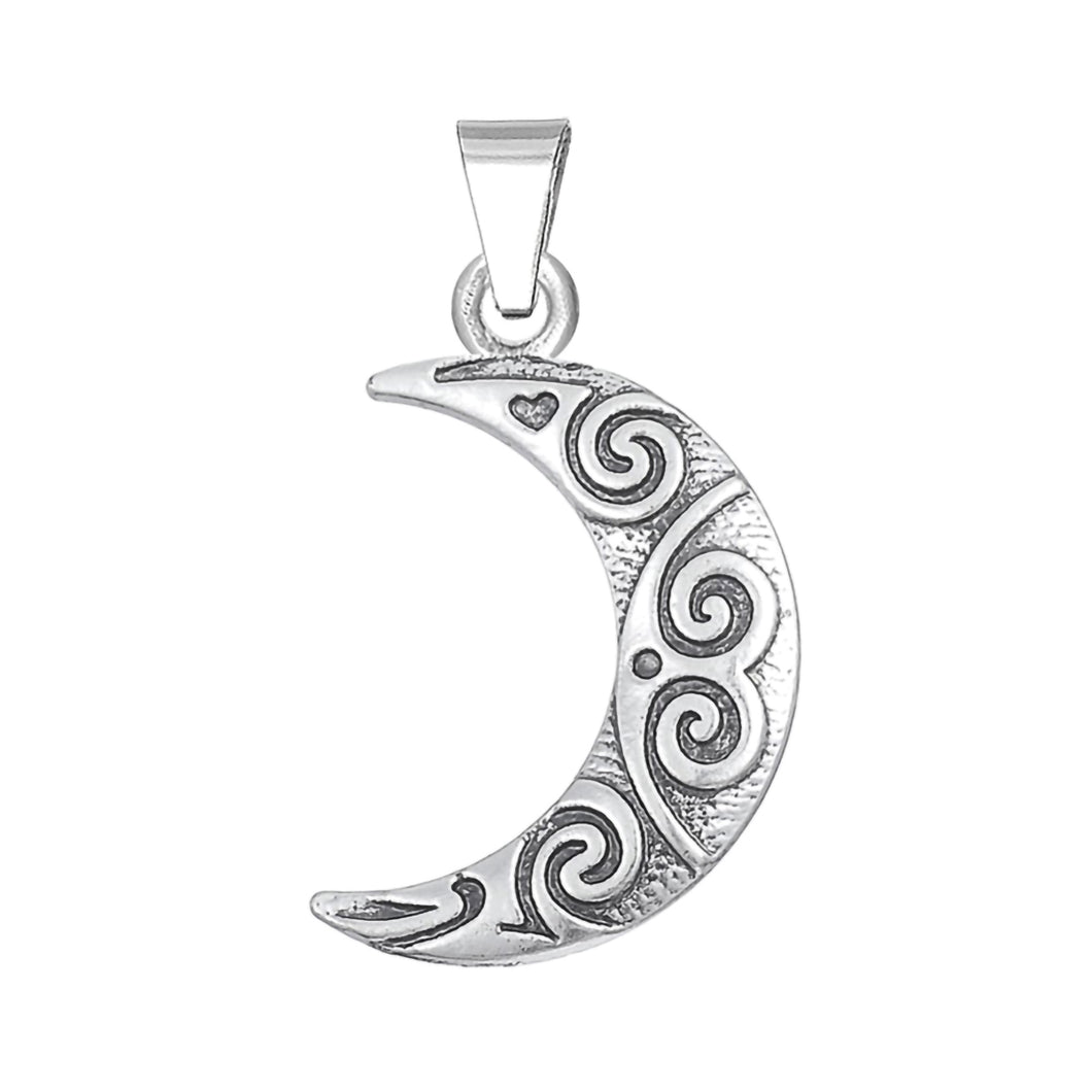 GUNGNEER Wicca Crescent Moon Antique Plated Pendant Pagan Jewelry Necklace Men Women