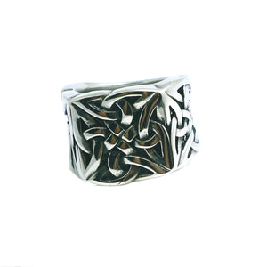 GUNGNEER Celtic Irish Knot Stainless Steel Ring Jewelry Accessories Gift Men Women