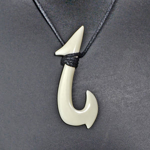 GUNGNEER Fish Hook Pendant Necklace Hawaii Ocean Maori Jewelry Accessory For Men Women