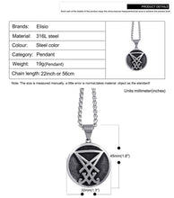 Load image into Gallery viewer, GUNGNEER Stainless Steel Sigil Of Lucifer Pendant Necklace Satan Occult Jewelry For Men