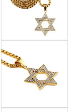 Load image into Gallery viewer, GUNGNEER David Star Necklace Stainless Steel Pray Israel Jewelry Accessory For Men Women