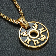 Load image into Gallery viewer, GUNGNEER Hindu Yoga Aum Ohm Om Necklace Stainless Steel Jewelry Accessory For Men Women