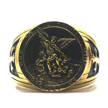 Load image into Gallery viewer, GUNGNEER The Archangel St Michael Ring Accessory Stainless Steel Jewelry For Men