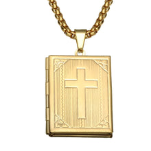 Load image into Gallery viewer, GUNGNEER God Cross Bible Necklace Christian Pendant Chain Jewelry Gift For Men Women