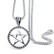 Load image into Gallery viewer, GUNGNEER Celtic Wicca Pentagram Star Stainless Steel Pendant