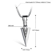 Load image into Gallery viewer, GUNGNEER Stainless Steel Arrow Necklace Leather Rope Fish Hook Bracelet Hawaiian Jewelry Set