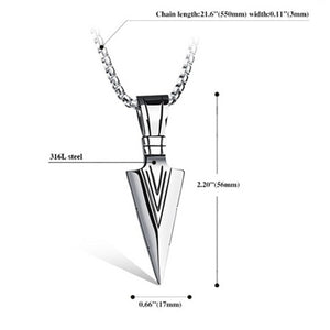 GUNGNEER Stainless Steel Arrow Necklace Leather Rope Fish Hook Bracelet Hawaiian Jewelry Set
