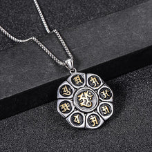 Load image into Gallery viewer, GUNGNEER Sanskrit Om Pendant Necklacce Stainless Steel Ohm Hindu Jewelry For Men Women